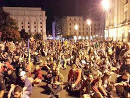 A 15-a zi de proteste în Capitală, pe tema Roşia Montană